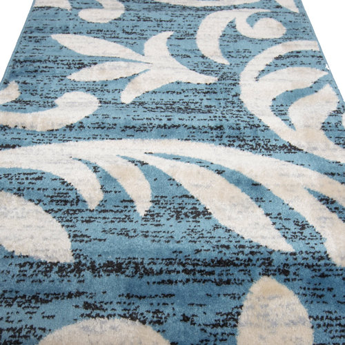 Charlton Home® Knoxville Performance Blue Rug & Reviews Wayfair